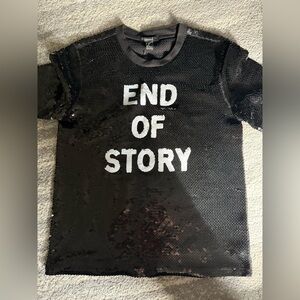 Forever 21 End of Story Sequin Short Sleeve
Blouse Shirt - Black M new